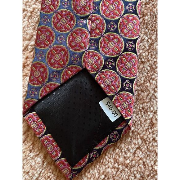 Zianetti Italian Silk Collection Men’s Multi Color Tie - Picture 4 of 5